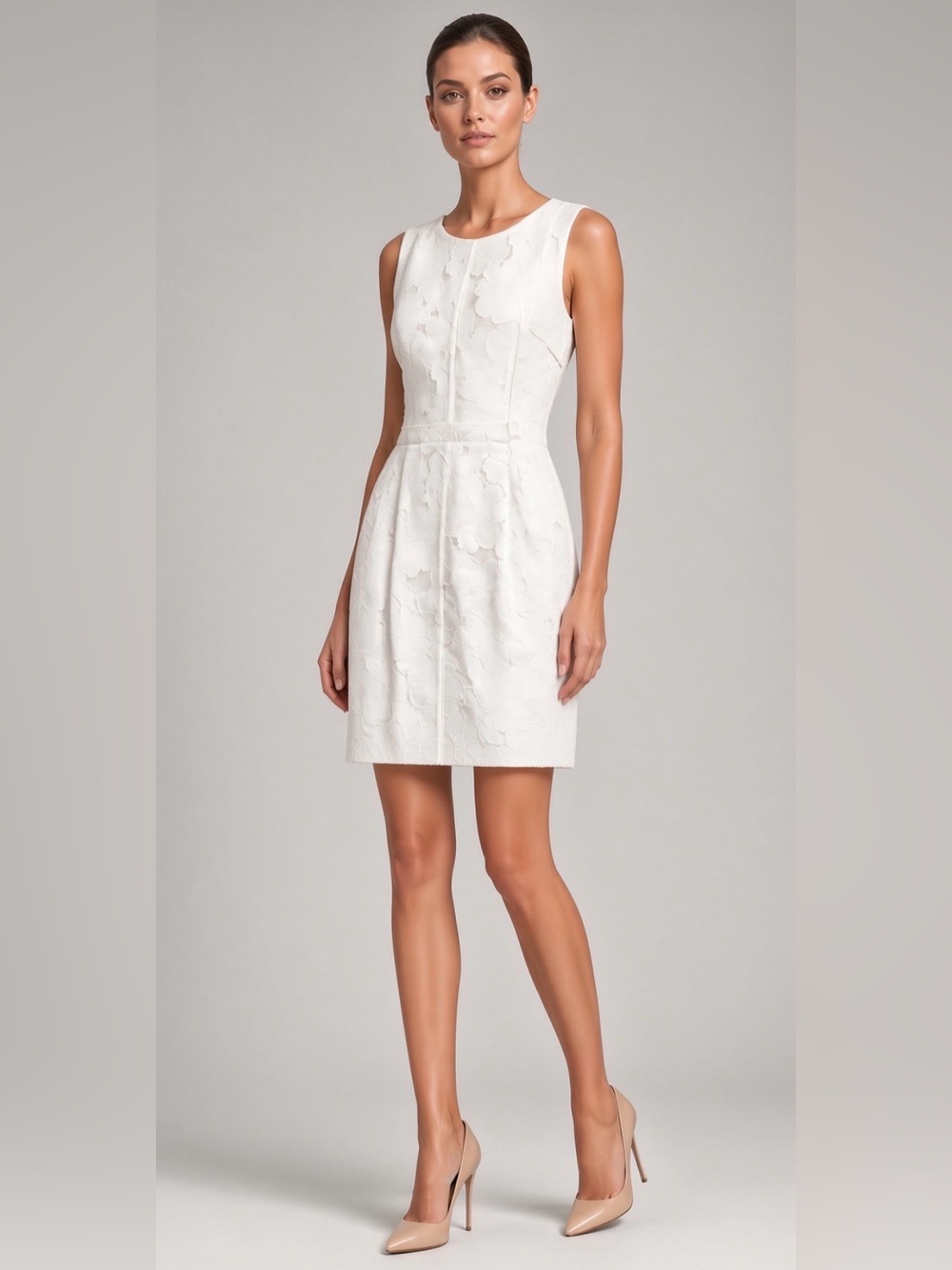 Dolce & Gabbana White Sleeveless Dress Size S Made in Italy 40